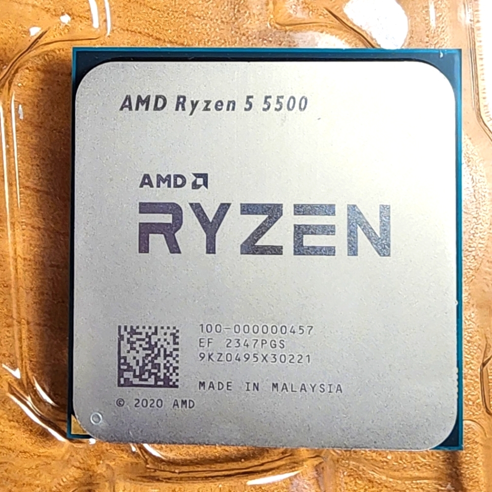 AMD Ryzen 5 5500 Processor - Silver and Black
